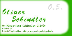 oliver schindler business card
